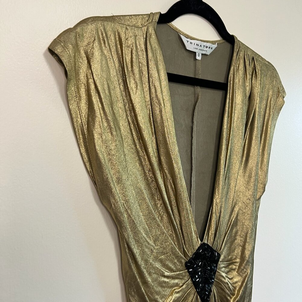 Trina Turk Gold Dress - Picture 14 of 16